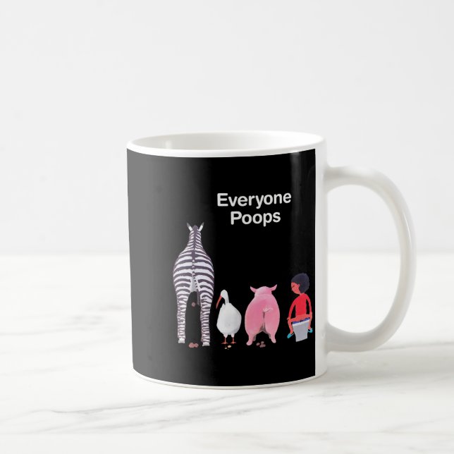 Caneca De Café Everyone Ops Funny Zebra G Toilet Humor  (Direita)