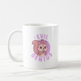 Caneca De Café Evil Genius | Cute Squirrel Cartoon