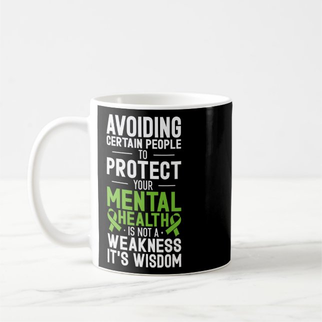 Caneca De Café Evitar Certas Pessoas Para Proteger Sua Saúde Ment (Esquerda)