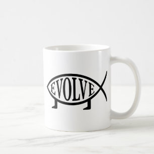Caneca De Café Evolua peixes