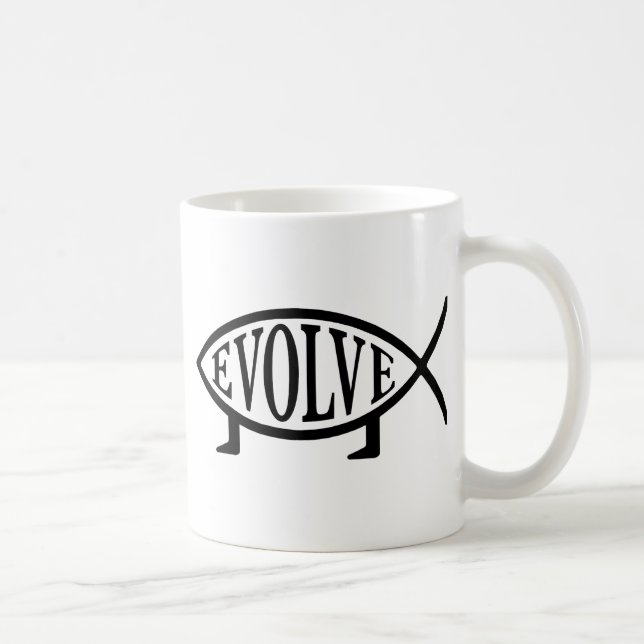 Caneca De Café Evolua peixes (Direita)