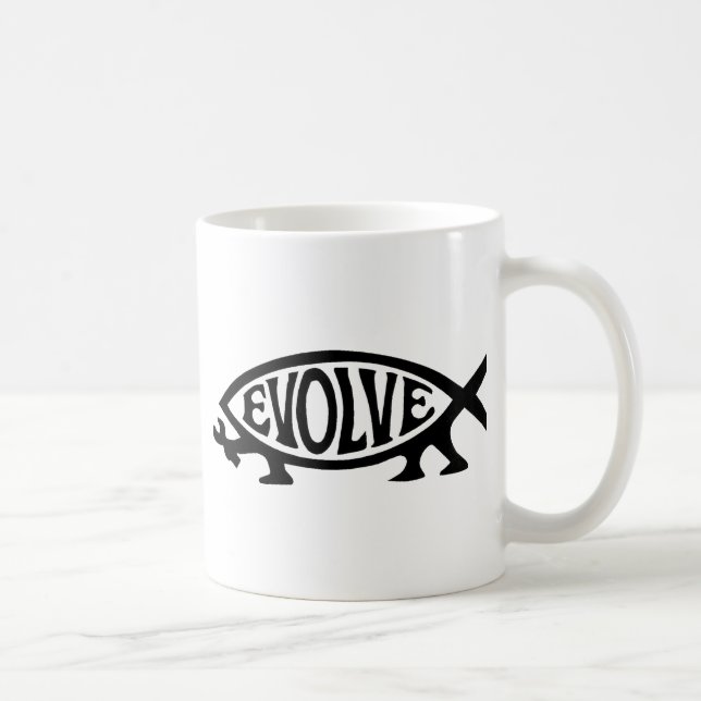 Caneca De Café Evolua peixes (Direita)