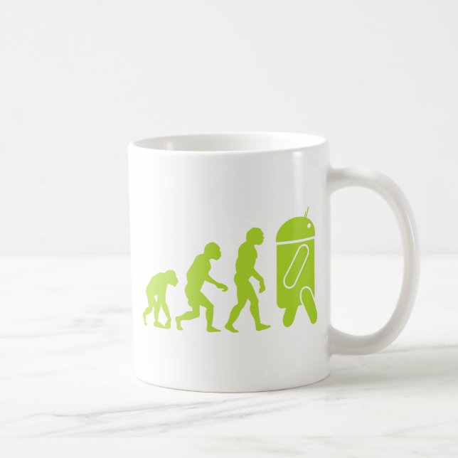 Caneca De Café Evolução Androide (Direita)