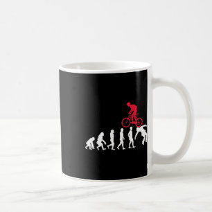 Caneca De Café Evolução Da Bicicleta De Montanha Ciclista De MTB
