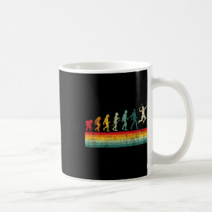 Caneca De Café Evolução de Badminton - Shuttle do Esportivo Retro