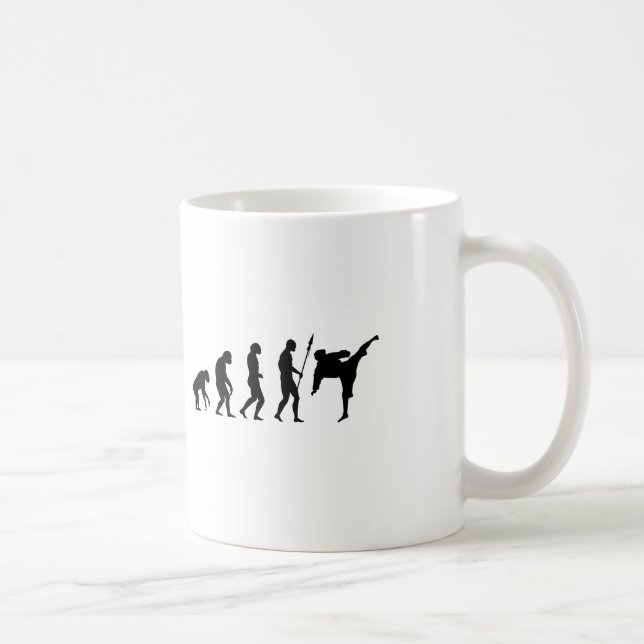 Caneca De Café evolução de pontapé de karatê (Direita)