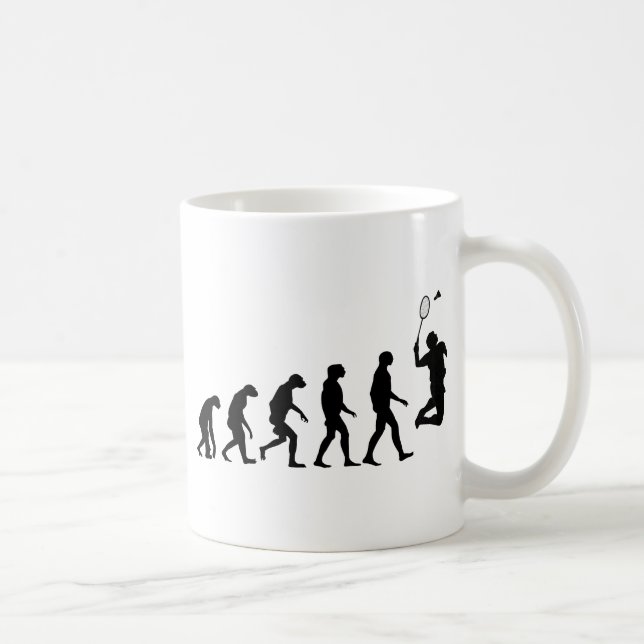 Caneca De Café Evolução do Badminton (Direita)
