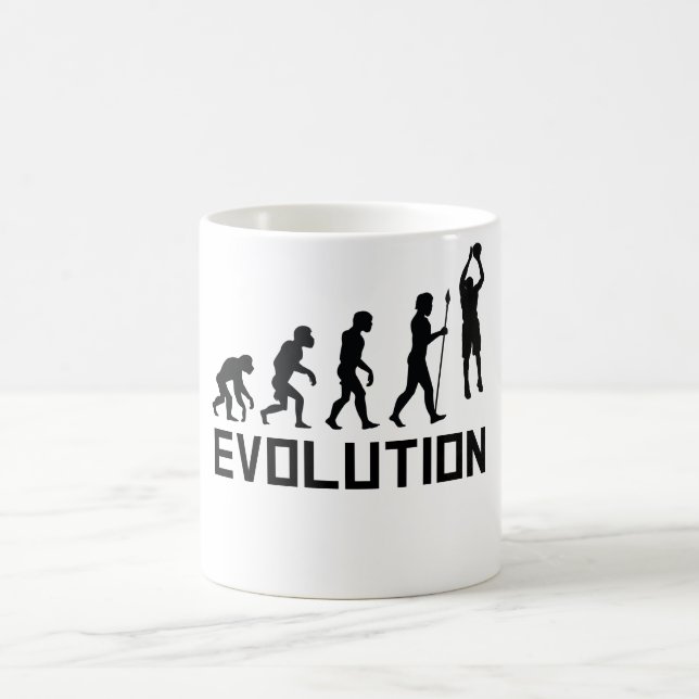 Caneca De Café Evolução do basquetebol (Centro)