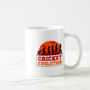 Caneca De Café Evolução do Críquete Fã de Esporte Engraçado Críqu