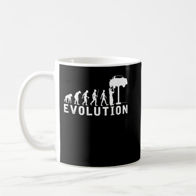 Caneca De Café Evolução do Mecânico Automotivo (Esquerda)