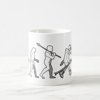 Caneca De Café Evolução do pensionista da neve