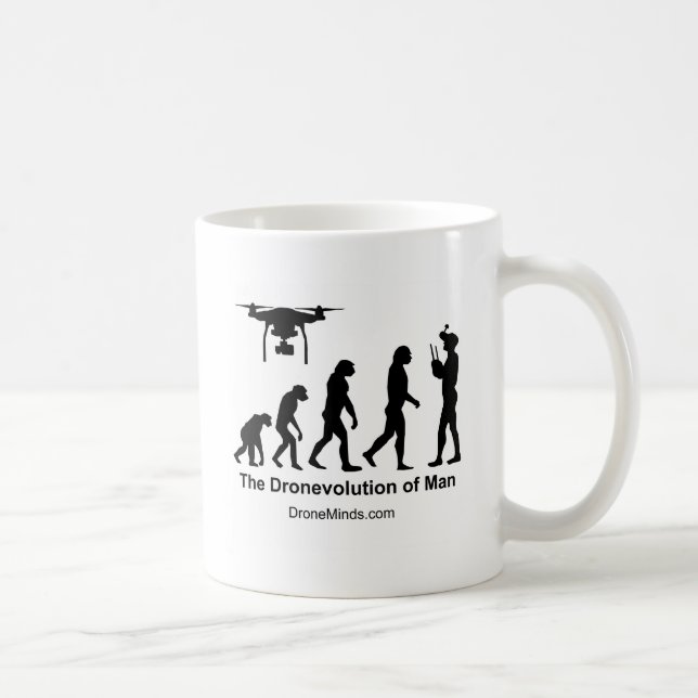 Caneca De Café Evolução do zangão do homem (Direita)