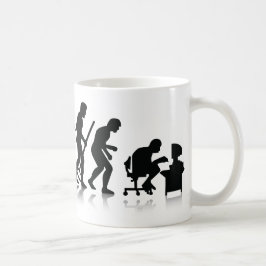 Caneca De Café Evolução dos viciados em computador