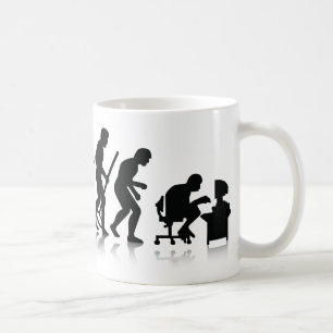 Caneca De Café Evolução dos viciados em computador