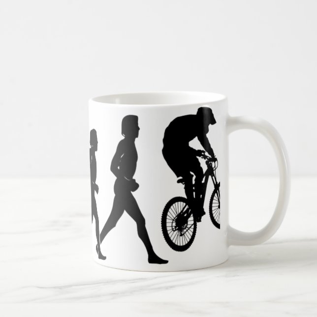 Caneca De Café Evolução em declive (Direita)