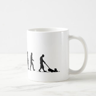 Caneca De Café Evolução EVO07 do subúrbio do lawnmower do homem
