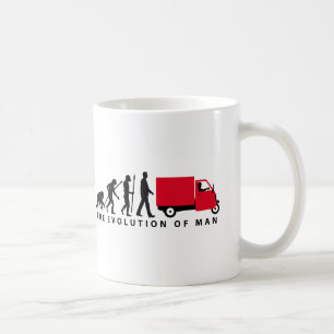 Caneca De Café Evolução of ele Piaggio Ape mini transporter
