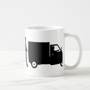 Caneca De Café Evolução of ele Piaggio Ape mini transporter