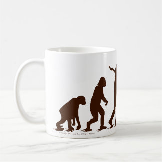 Caneca De Café Evolução oh Yaaaah do macaco da peúga!