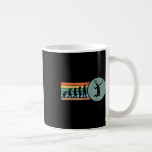 Caneca De Café Evolução Retro do Volante de Badminton Vintage Bad