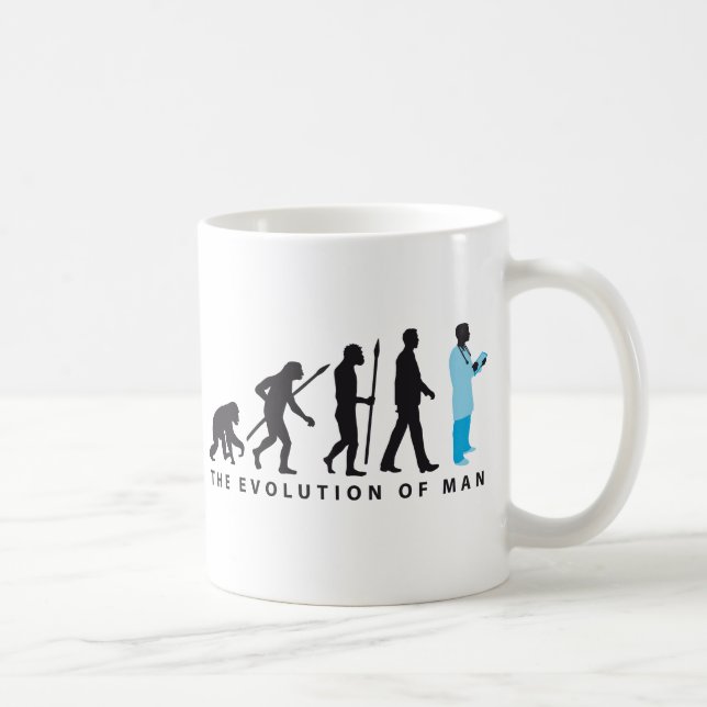 Caneca De Café evolution of ele doctor of medicine physician (Direita)