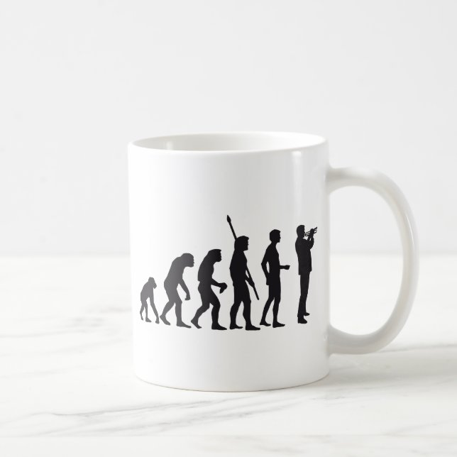 Caneca De Café evolution trumpet player (Direita)