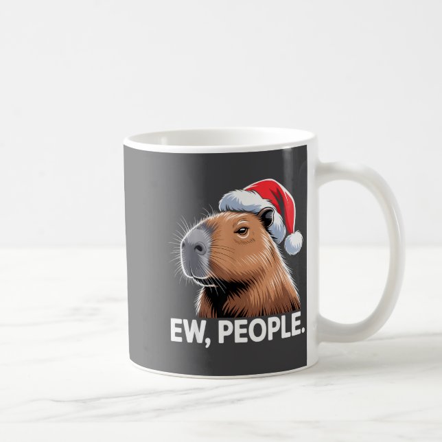 Caneca De Café Ew People Capybara Christmas Humor  (Direita)
