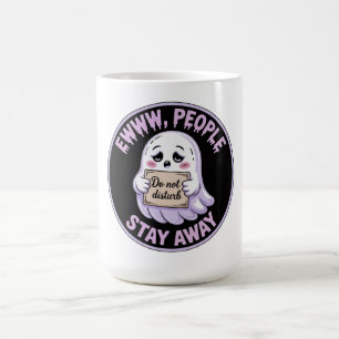 Caneca De Café Ewww Pessoas Fiquem Longe Adesivo - Gh Introvertid