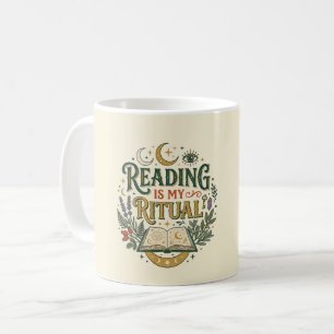 Caneca De Café Ex Libris Ler É Meu Ritual Celestial Literário