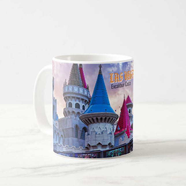 Caneca De Café Excalibur Castle Las Vegas Caffee Mug (Frente Esquerda)
