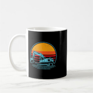 Caneca De Café Excavator Ex Retro Desenho estético sunset