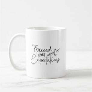 Caneca De Café Exceda Suas Expectativas - Hustle, Gym, Sucesso