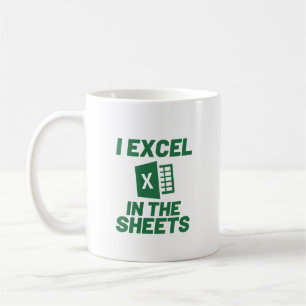 Caneca De Café Excel no Contador Engraçado de Folhas