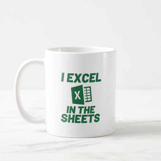 Caneca De Café Excel no Contador Engraçado de Folhas (Esquerda)