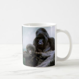 Caneca De Café EXCELENTE APES Mountain Gorilla & Baby Gorilla