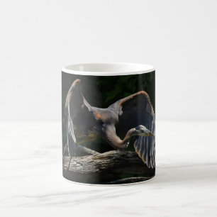 Caneca De Café Excelente Blue Heron em voo