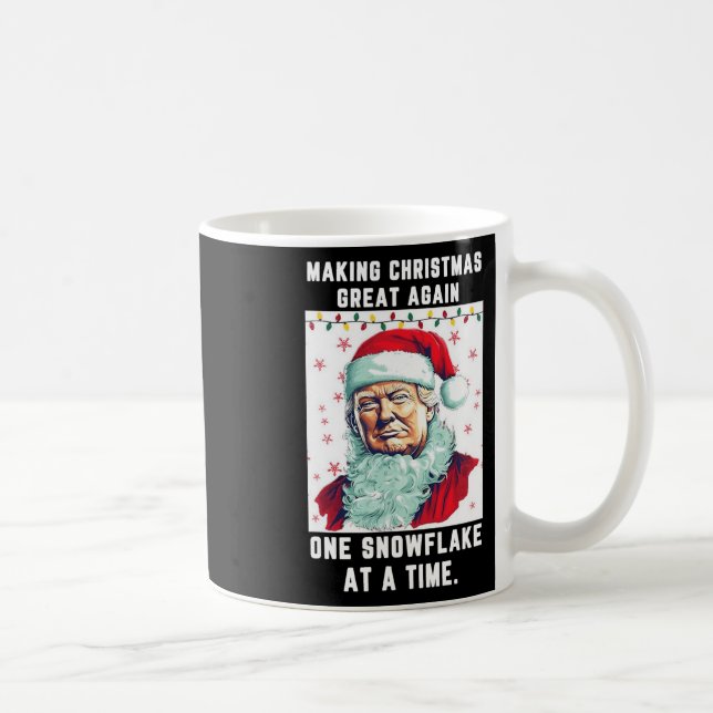 Caneca De Café Excelente De Natal Fazer Novamente Um Floco De Nev (Direita)
