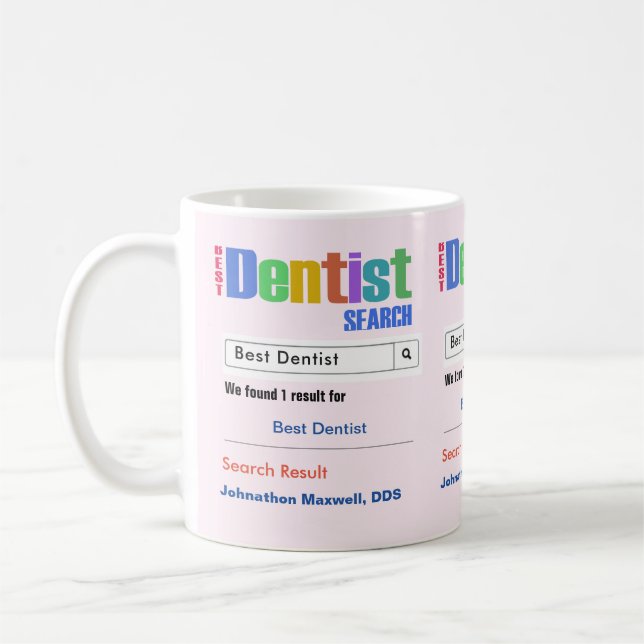 Caneca De Café Excelente Dentista Personalizado Melhor Presente (Esquerda)