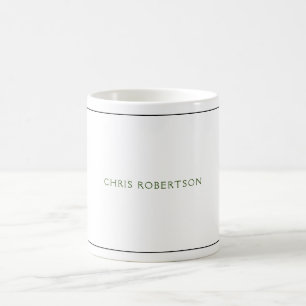 Caneca De Café Excelente Excelente Seu Nome Preto Branco Personal