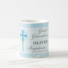 Caneca De Café Excelente Neto Baptism Blue Lace Personalizado