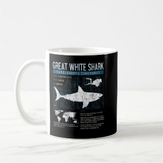Caneca De Café Excelente White Shark Science Facts Geek Graph