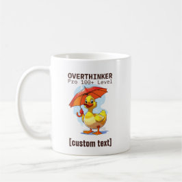 Caneca De Café Excesso De Pensamento Pro Duck Mug - Engraçado Hum