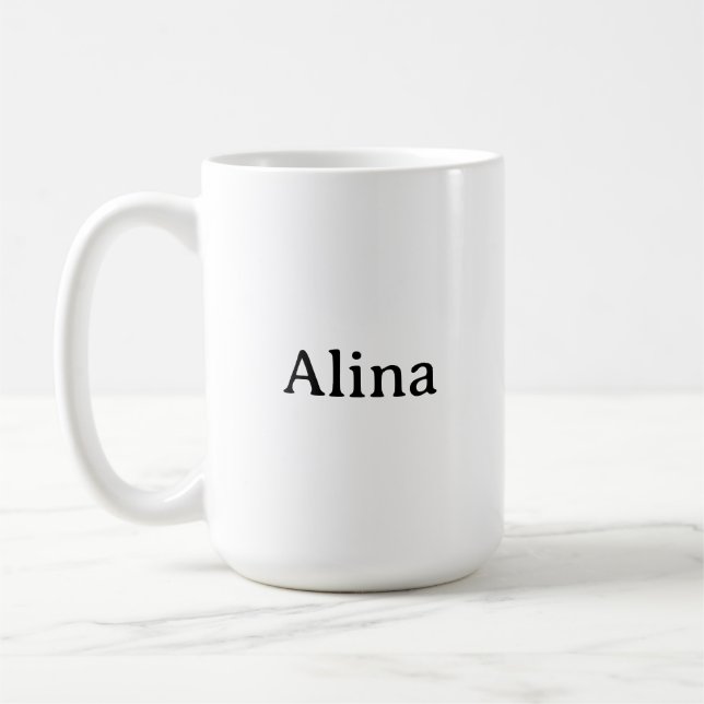 Caneca De Café excluir texto adicionar próprio desenho 15 oz Clás (Esquerda)