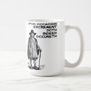 Caneca De Café Excrement Doth Indeed Occureth Funny Mug