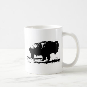 Caneca De Café Executando Buffalo Bison Pop Art