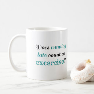 Caneca De Café Executando Exercício Atrasado