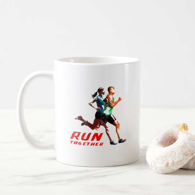 Caneca De Café Executar juntos | Clássica #11 (Com Donut)