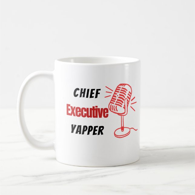 Caneca De Café Executivo Chefe Yapper – Humor Divertido (Esquerda)