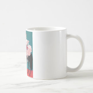 Caneca De Café Executor de circo do vintage com um cavalo preto