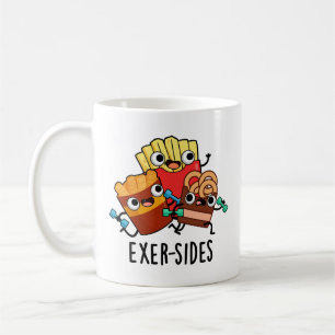 Caneca De Café Exer-sides Piada de Exercício Engraçada